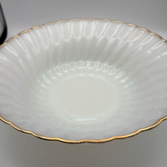 Fire King Gold Rimmed Serving Bowl - Picture 2 of 5